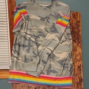 Rainbow Camo Long Sleeve